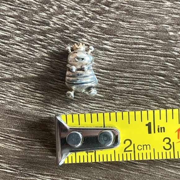 Sterling Silver And 14K Gold Crown Authentic Retired Pandora Queen Bee Charm - Picture 2 of 8